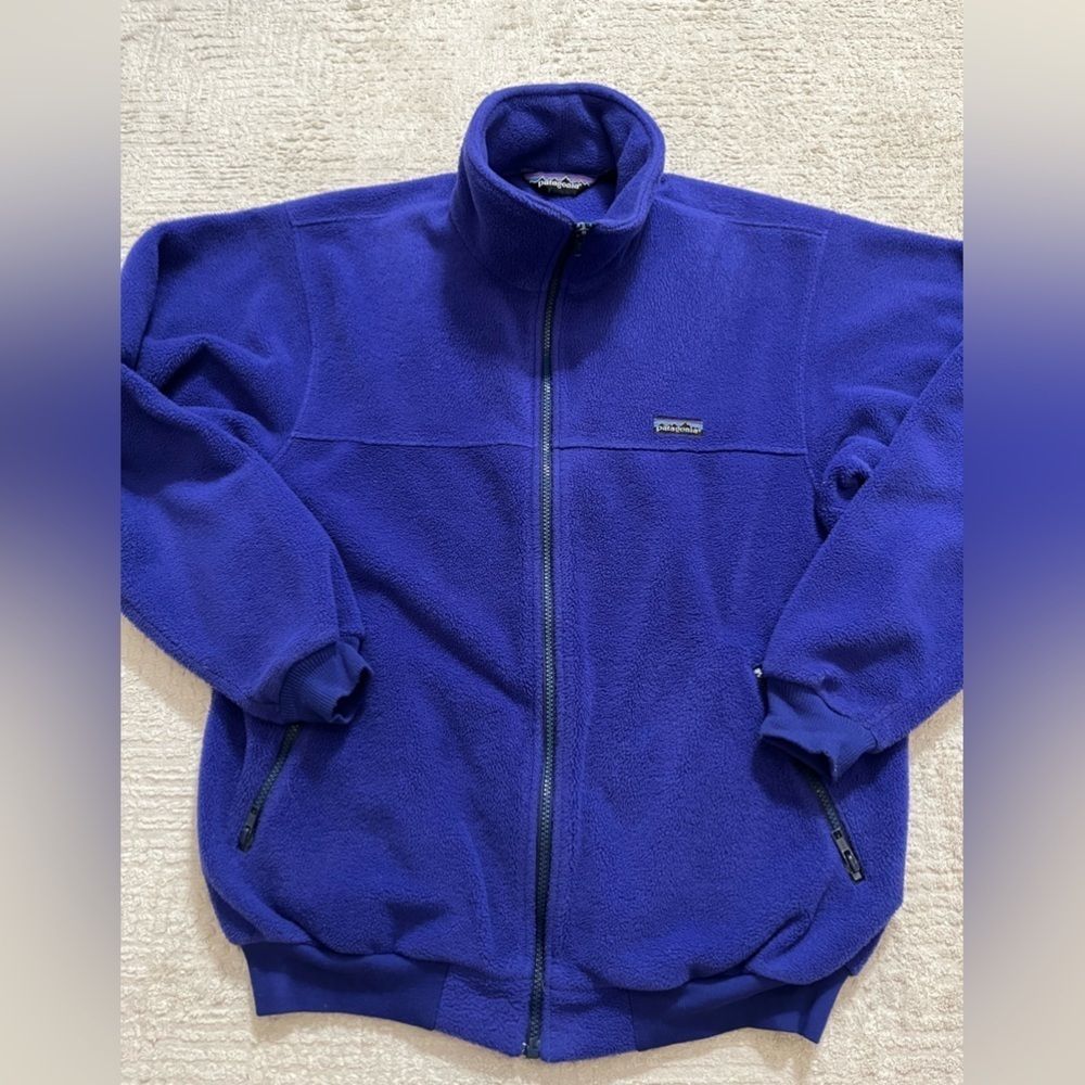Vintage Patagonia Made in USA Fleece Bomber fit Full Zip Jacket